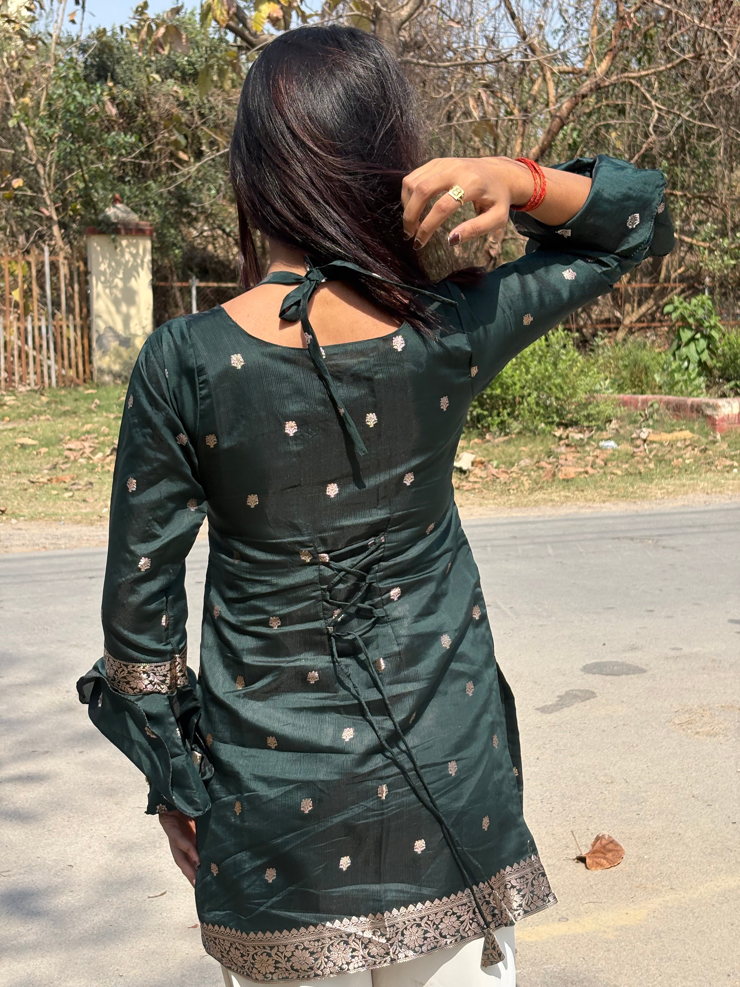 Madhuri Banarasi Silk Kurti