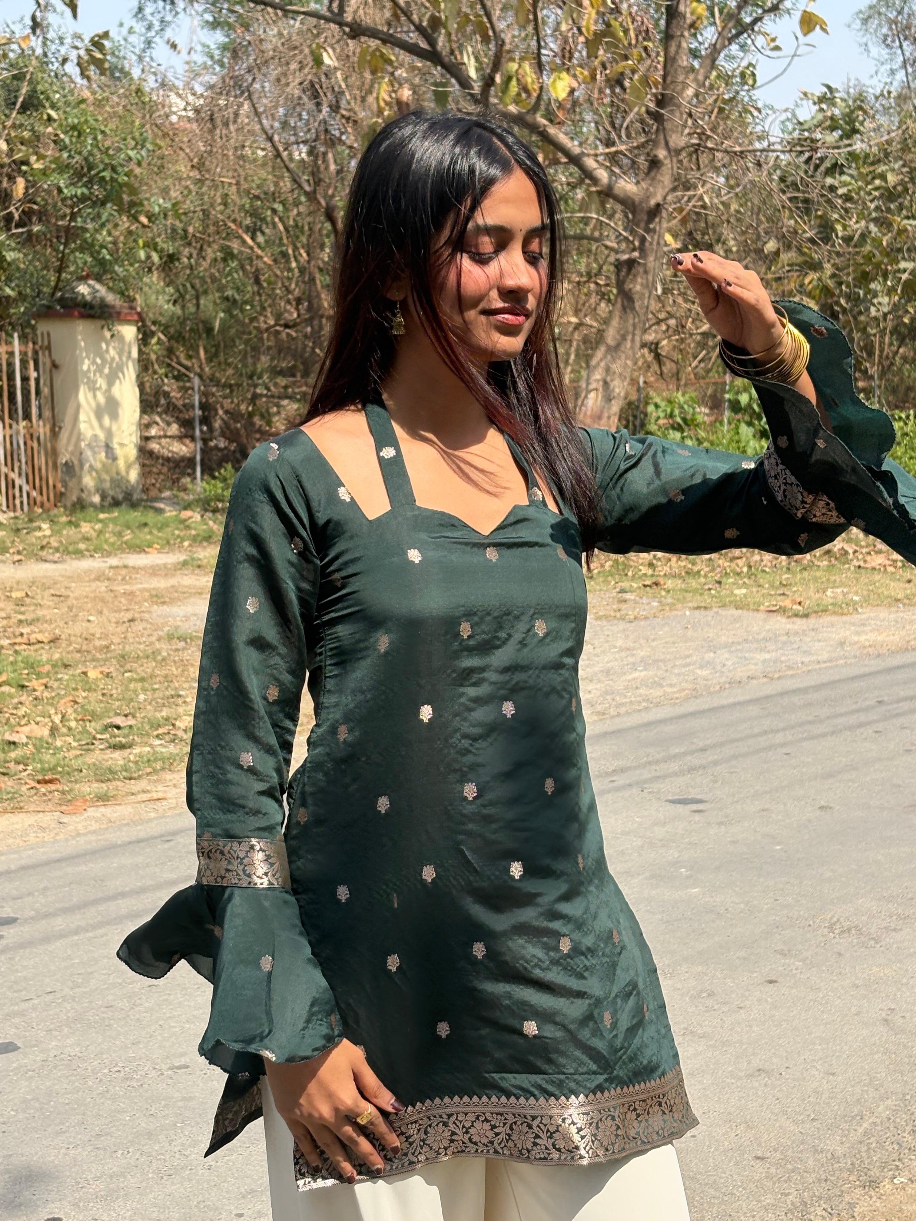 Madhuri Banarasi Silk Kurti