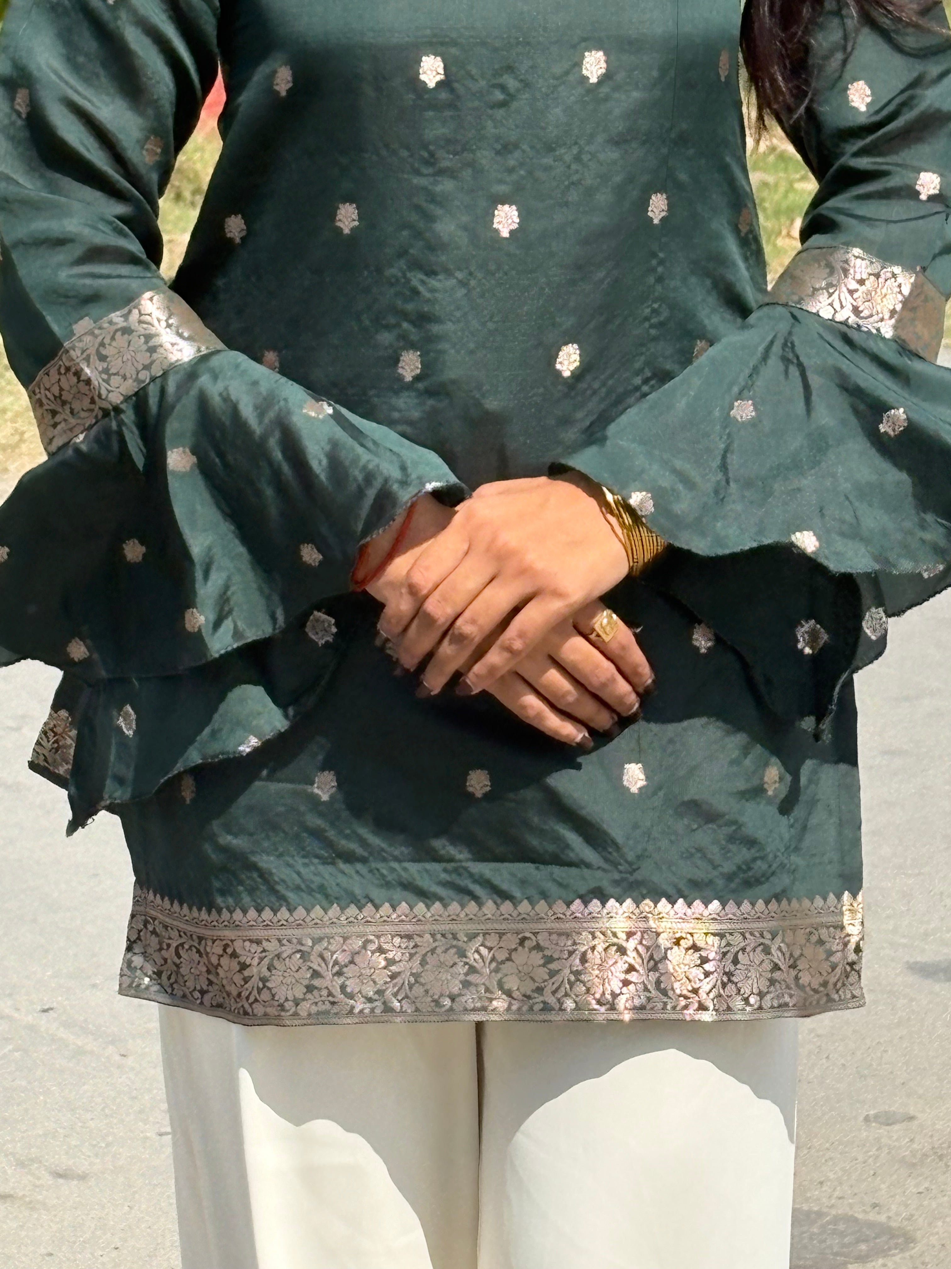Madhuri Banarasi Silk Kurti