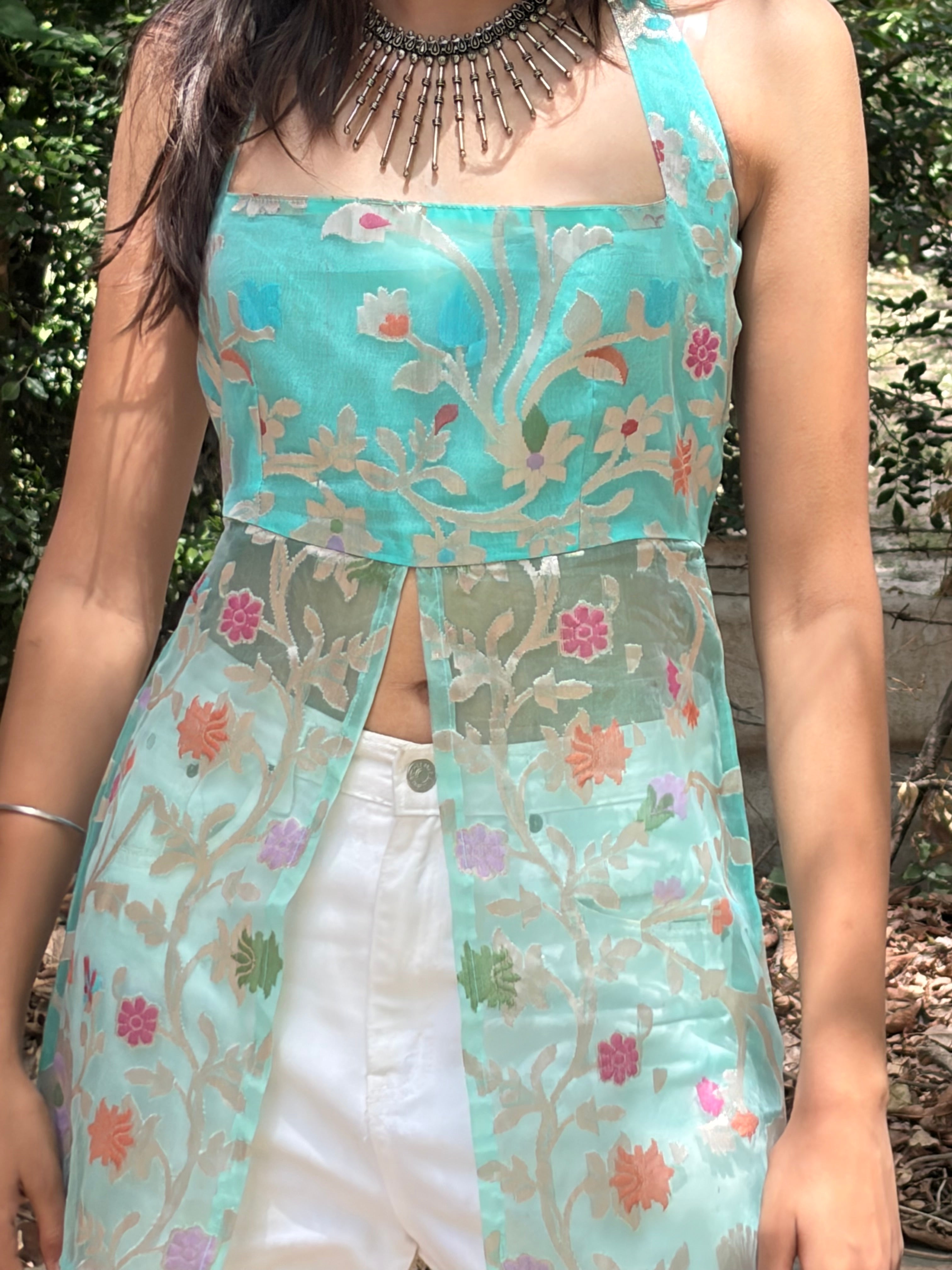 Chahat Banarasi Muslin Top
