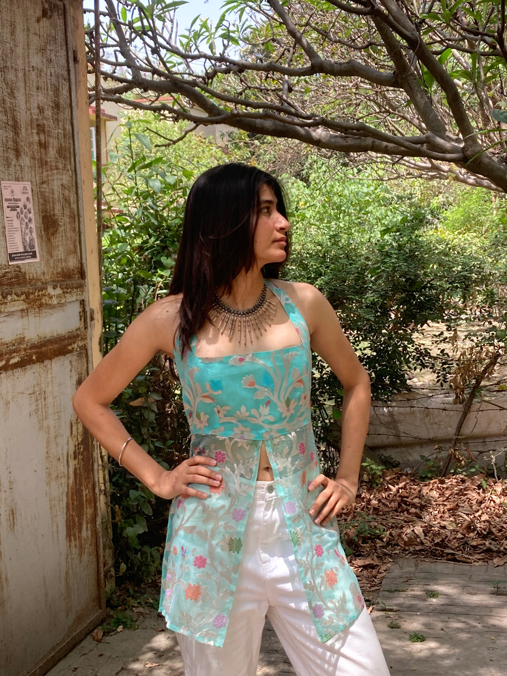 Chahat Banarasi Muslin Top