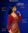 Banarasi Zoya With Sleeves Kurti