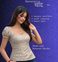 Chaand Banarasi Puff Sleeves Top