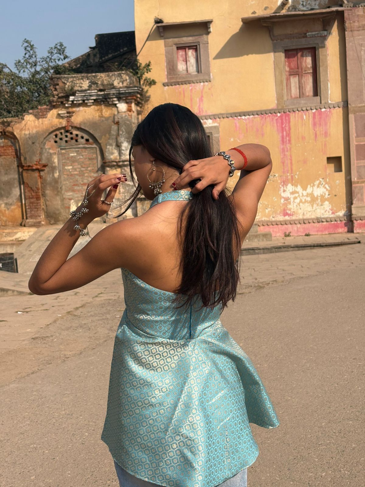 Afsana : Banarasi Kurti Top