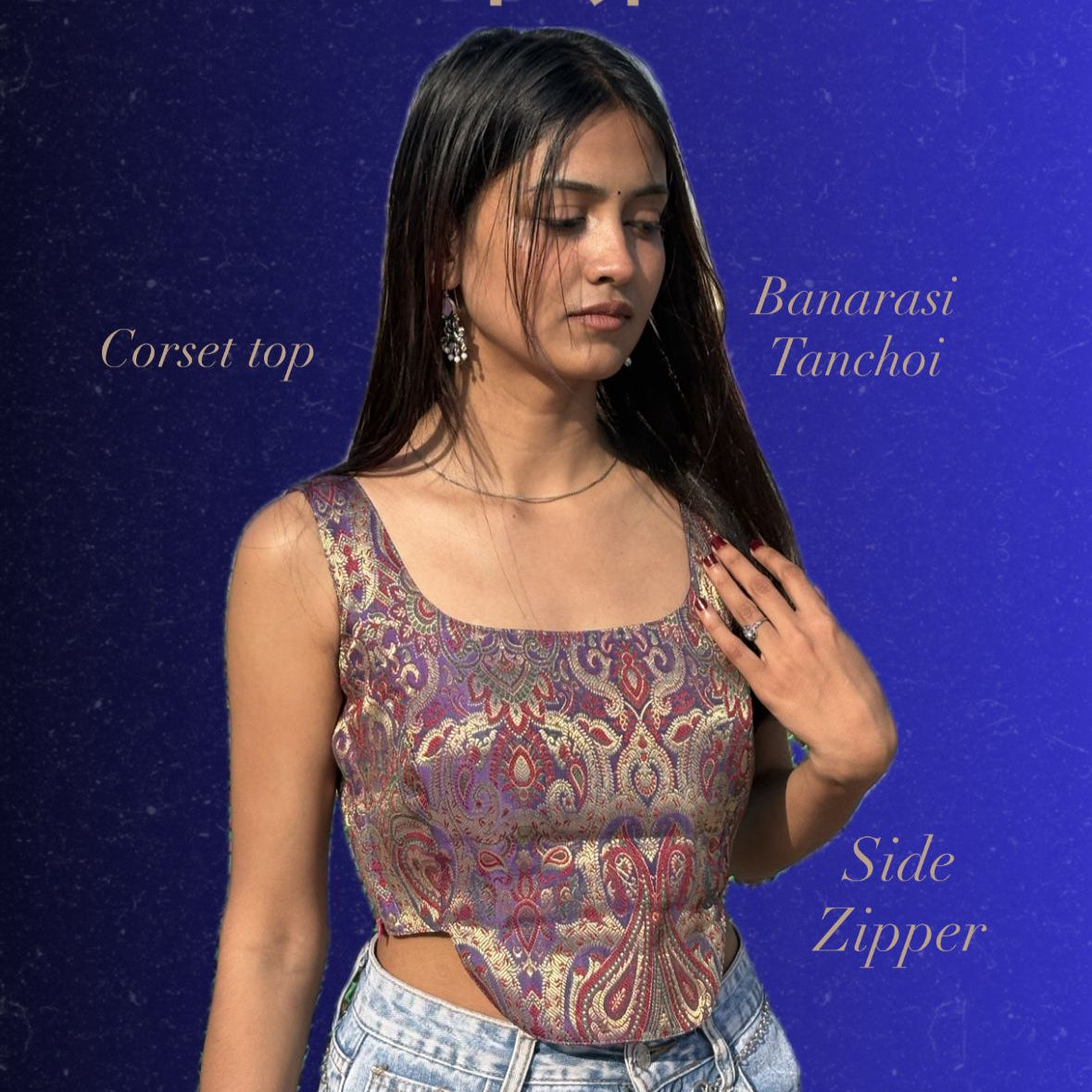 Kairi : Banarasi Corset Top