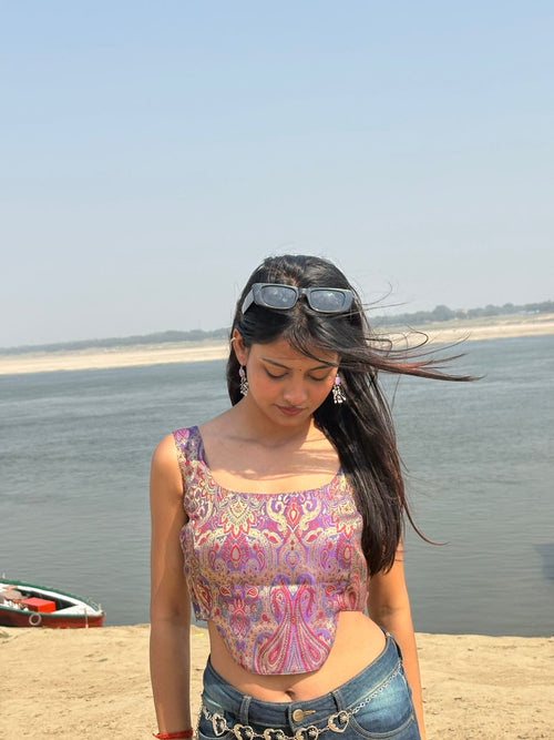 Kairi : Banarasi Corset Top