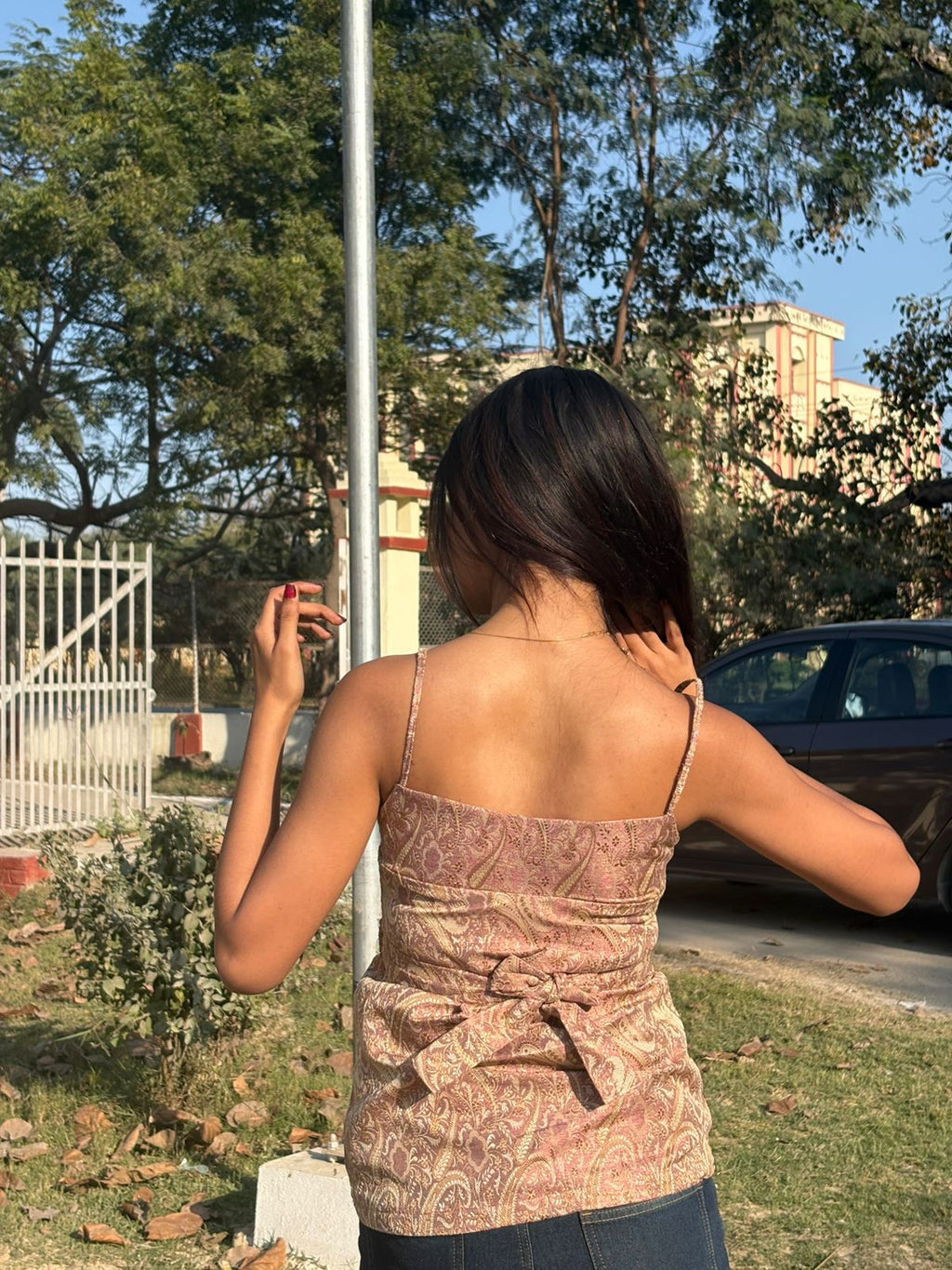 "Barkha" : A limited edition Banarasi Tanchoi Top.